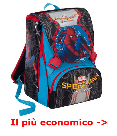 MEDIA WAVE store SP16105 Zaino Scuola Asilo elementari e Tempo Libero Spiderman 31x25x10 cm